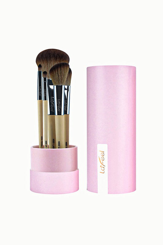 Lafeel Face and Eye Brush Set in Taupe