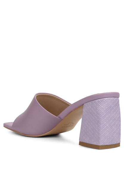 Audriana Textured Block Heel Sandals