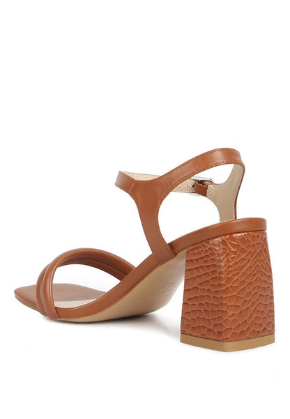 Edyta Ankle Strap Block Heel Sandals