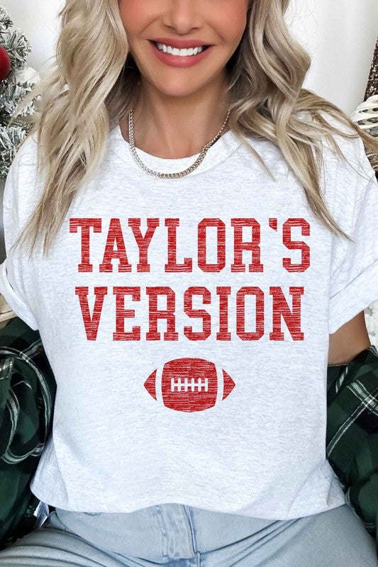 TAYLORS VERSION FOOTBALL OVERSIZED GRAPHIC TEE