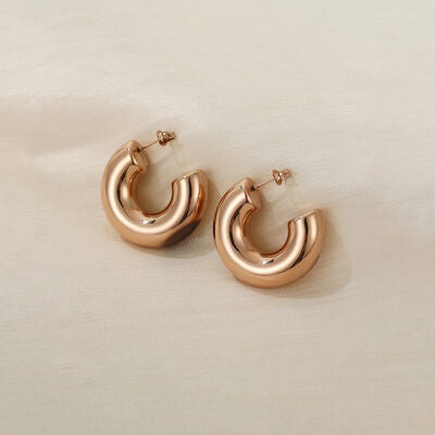 Stainless Steel C-Hoop Earrings