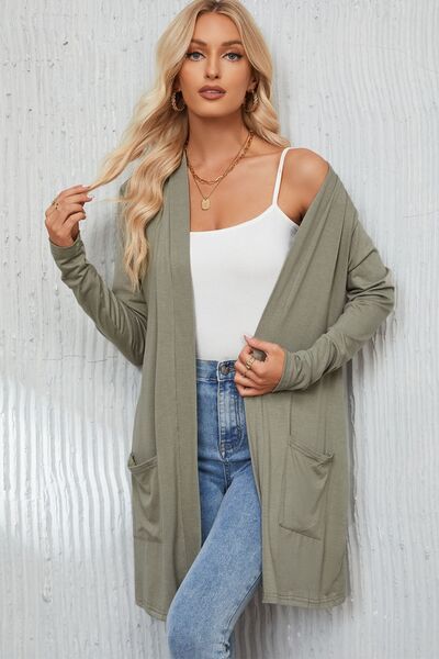 Open Front Long Sleeve Cardigan