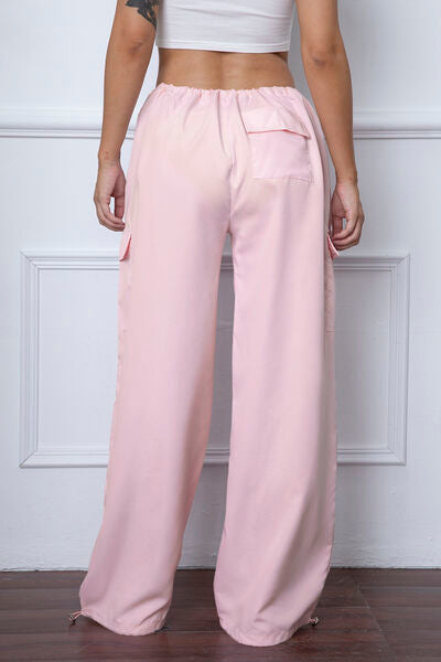 Drawstring Waist Pants with Pockets