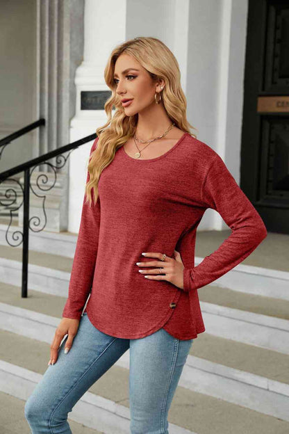 Round Neck Long Sleeve T-Shirt