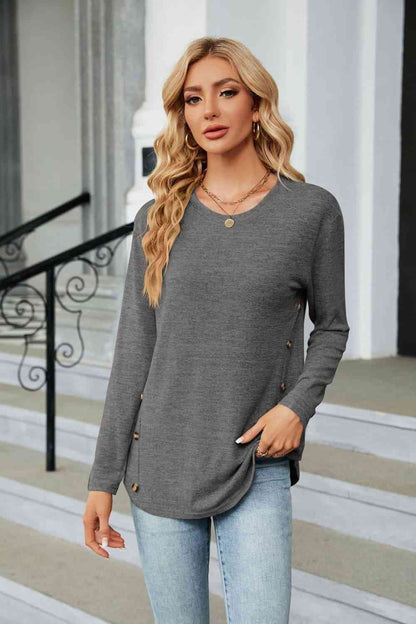 Round Neck Long Sleeve T-Shirt