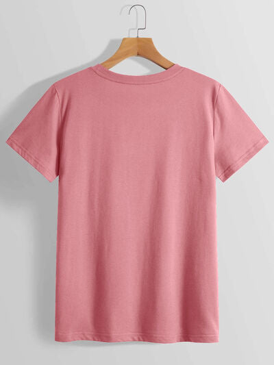 Graphic Round Neck Short Sleeve T-Shirt