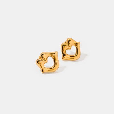 Lip 18K Gold-Plated Stud Earrings