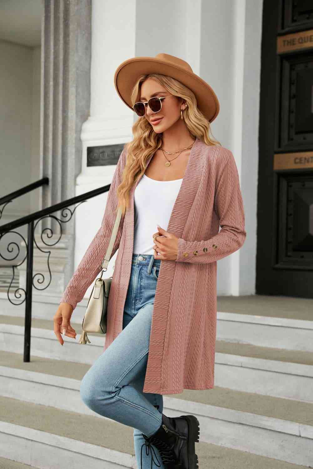 Long Sleeve Open Front Cardigan