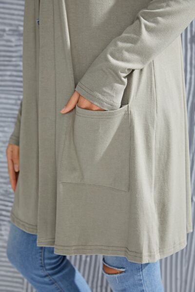 Open Front Long Sleeve Cardigan