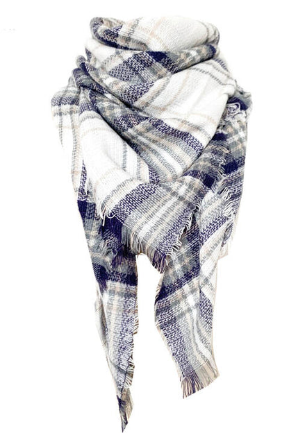 Faux Cashmere Plaid Scarf