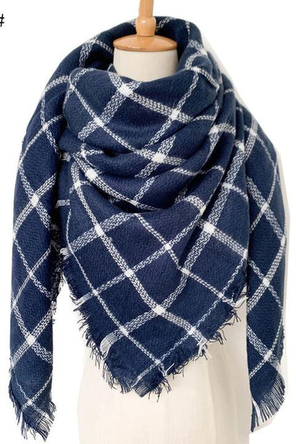 Plaid Imitation Cashmere Scarf