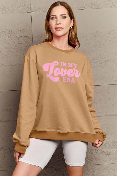 Simply Love Full Size IN MY LOVER ERA Round Neck Sweatshirt