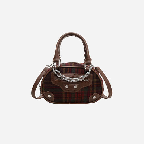 Plaid Print Crossbody Bag