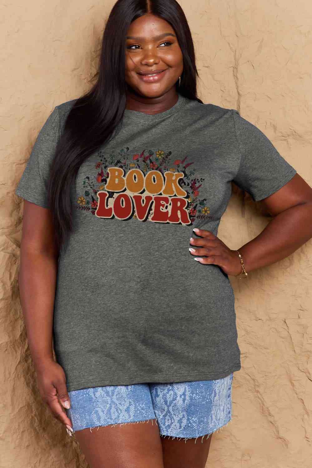 Simply Love Full Size BOOK LOVER Graphic Cotton Tee