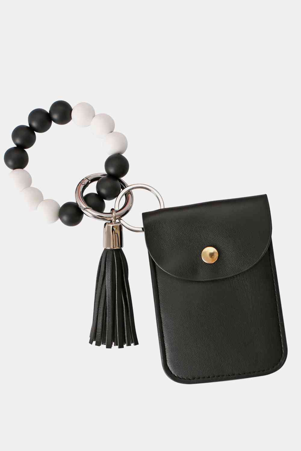 Bead Wristlet Key Chain with Wallet