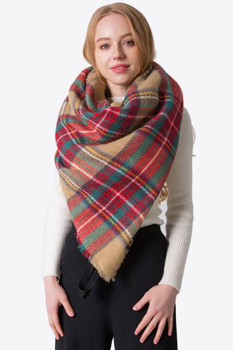 Plaid Imitation Cashmere Scarf