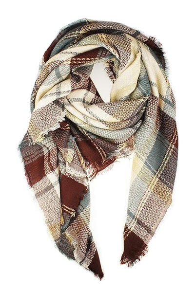 Faux Cashmere Plaid Scarf