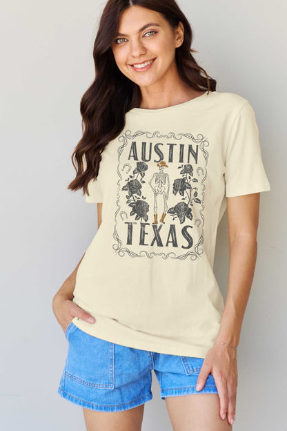 Simply Love Full Size AUSTIN  TEXAS Graphic Cotton T-Shirt