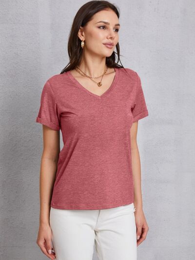 V-Neck Short Sleeve T-Shirt