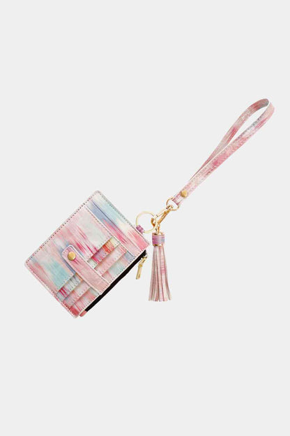 Printed Tassel Keychain with Wallet