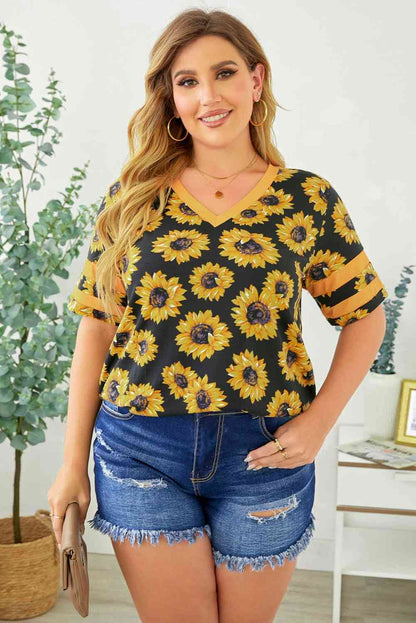 Plus Size V-Neck Tee Shirt