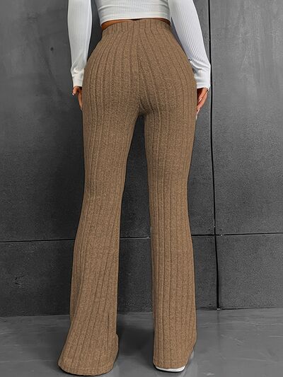 Ribbed High Waist Bootcut Pants