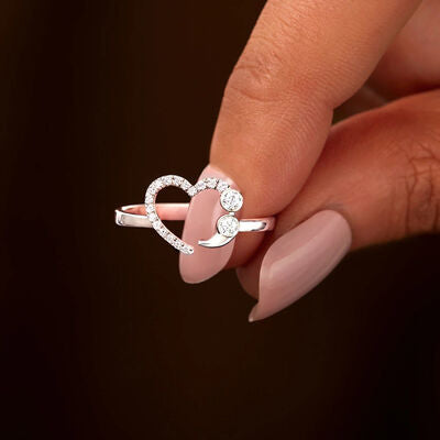 Heart Shape 925 Sterling Silver Ring