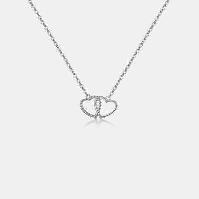 Heart Shape Spring Ring Closure Necklace