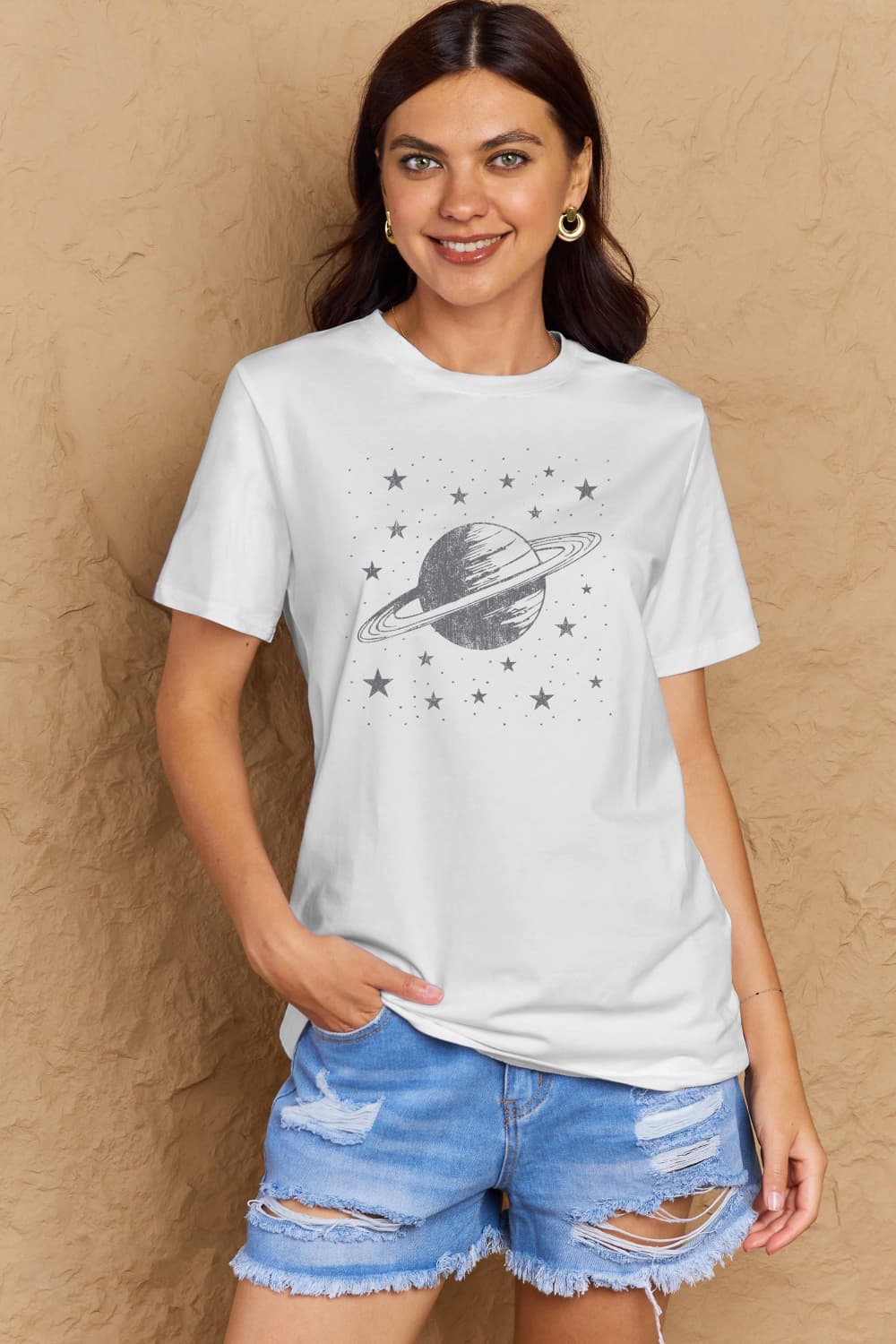 Simply Love Full Size Planet Graphic Cotton T-Shirt