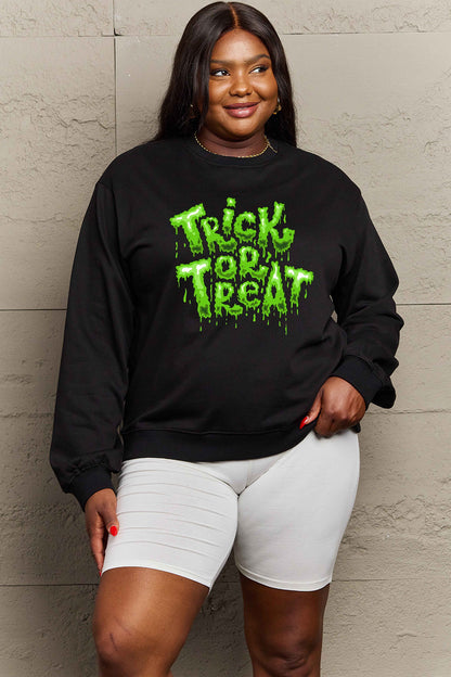 Simply Love Full Size TRICK OR TREAT Graphic Sweatshirt