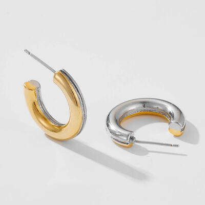 925 Sterling Silver C-Hoop Earrings