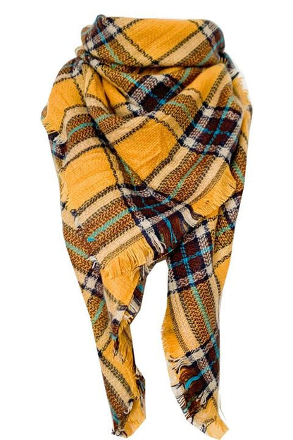 Faux Cashmere Plaid Scarf