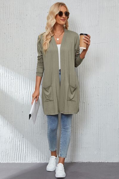 Open Front Long Sleeve Cardigan