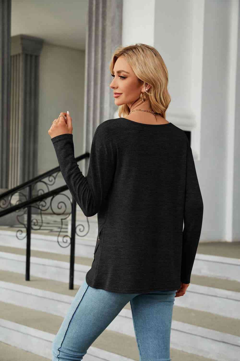 Round Neck Long Sleeve T-Shirt