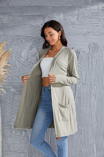 Open Front Long Sleeve Cardigan