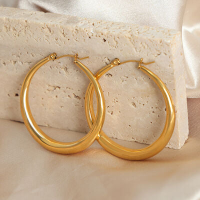 18K Gold-Plated Hoop Earrings