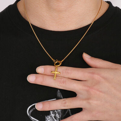 Cross Pendant Stainless Steel Necklace