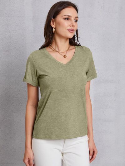 V-Neck Short Sleeve T-Shirt