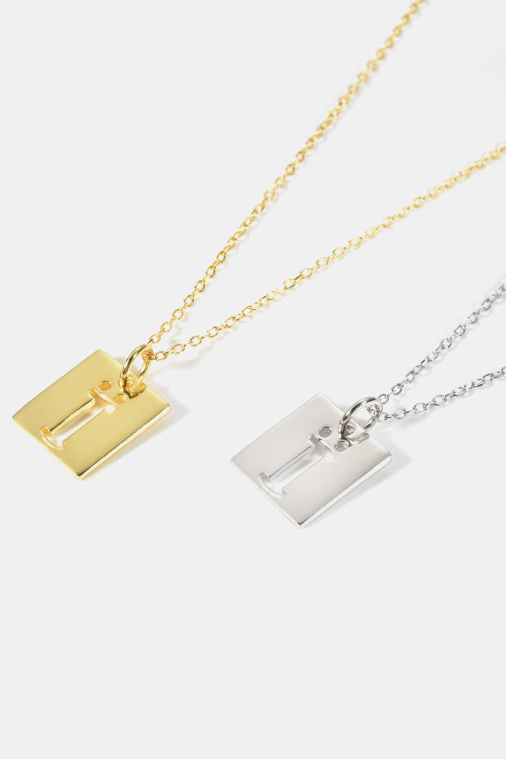 Cutout Rectangle Pendant Necklace