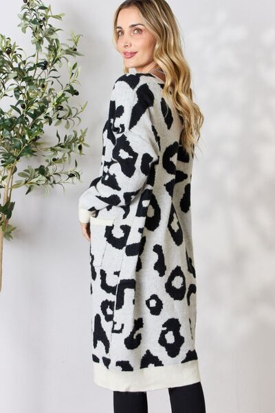 BiBi Leopard Open Front Cardigan