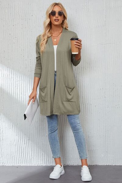 Open Front Long Sleeve Cardigan