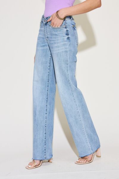 Judy Blue Full Size V Front Waistband Straight Jeans