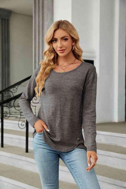 Round Neck Long Sleeve T-Shirt