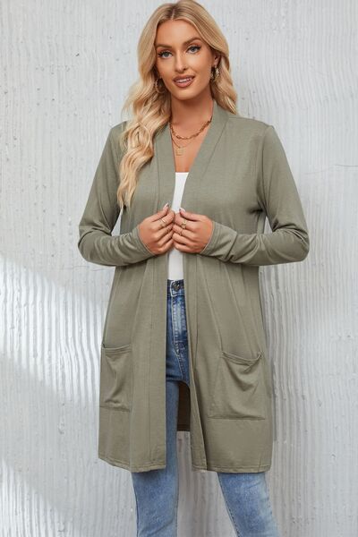 Open Front Long Sleeve Cardigan