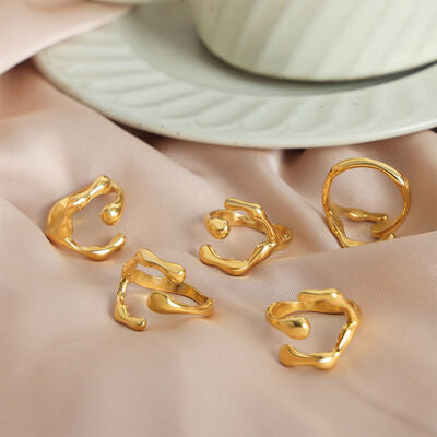 18K Gold-Plated Irregular Open Ring