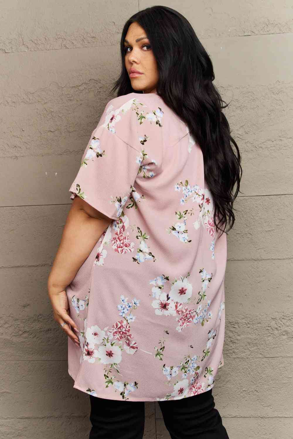 Justin Taylor Aurora Rose Floral Kimono